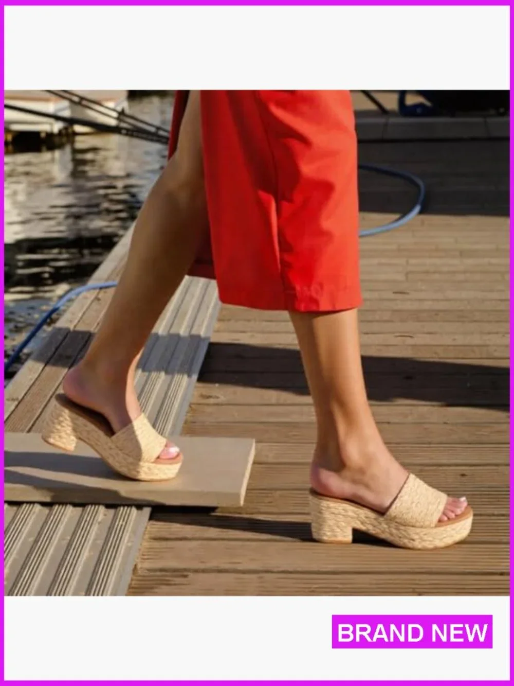 Wedge Espadrilles Platform Sandals Non-Slip Comfortable Summer Beach Vacation
